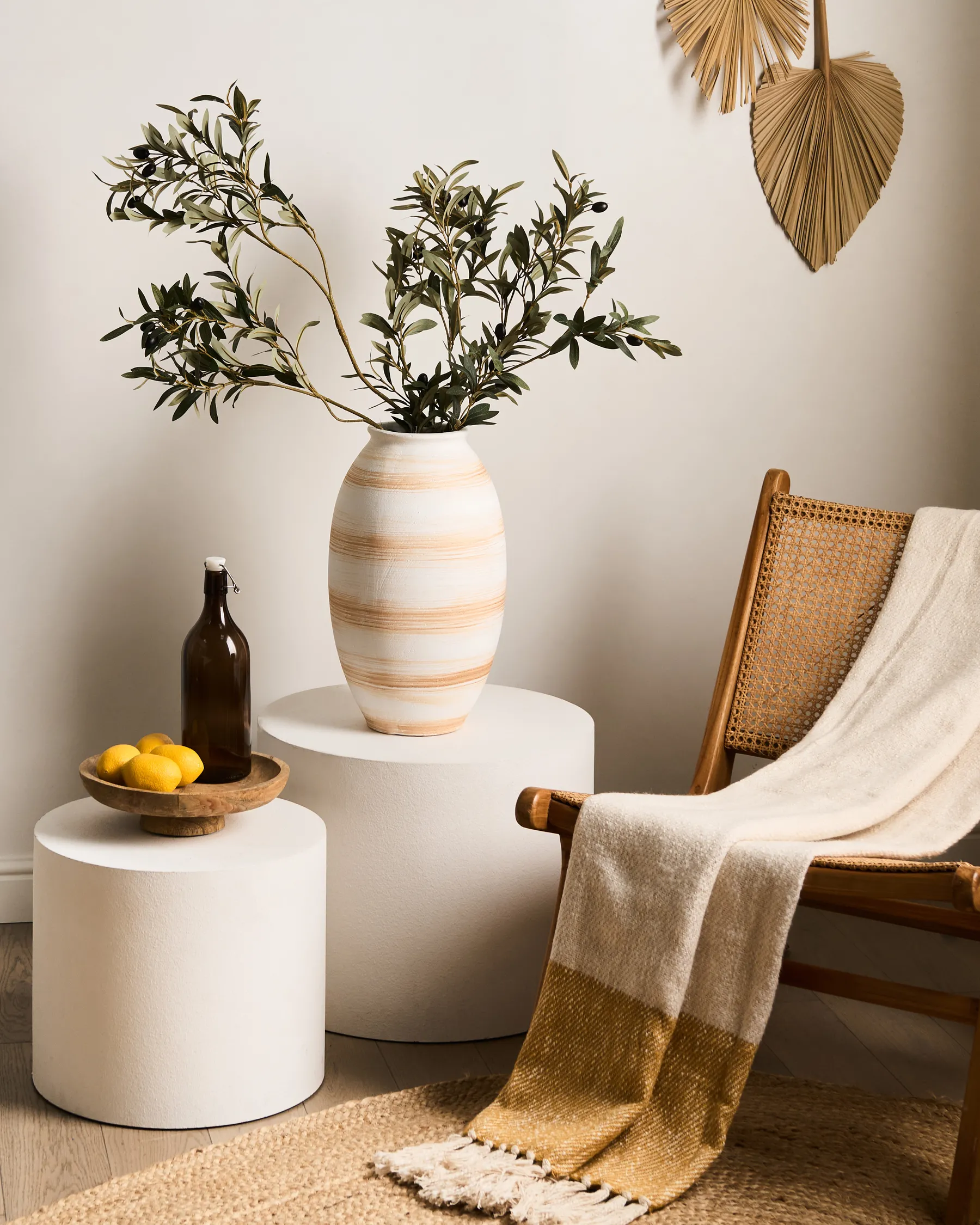 Flower Vase ZERVATA 42 cm Off-White_1032428