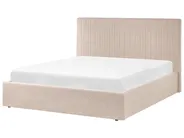 Bett mit Stauraum VION Bouclé Beige 160 x 200 cm_1042719