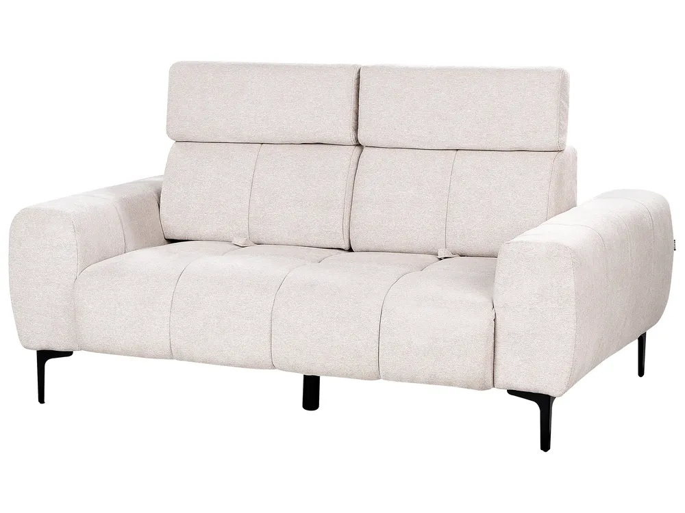 Sofa 2-Sitzer VEGAMO Stoff Hellbeige_924891
