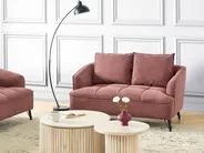 Sofa 2-Sitzer HOBRO Stoff Burgunderrot_943430