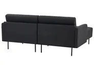 Ecksofa 2-Sitzer BREDA Stoff Schwarz rechtsseitig_946100