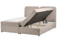 Boxspringbett mit Stauraum CHANCELLOR Stoff Taupe 180 x 200 cm_1062813