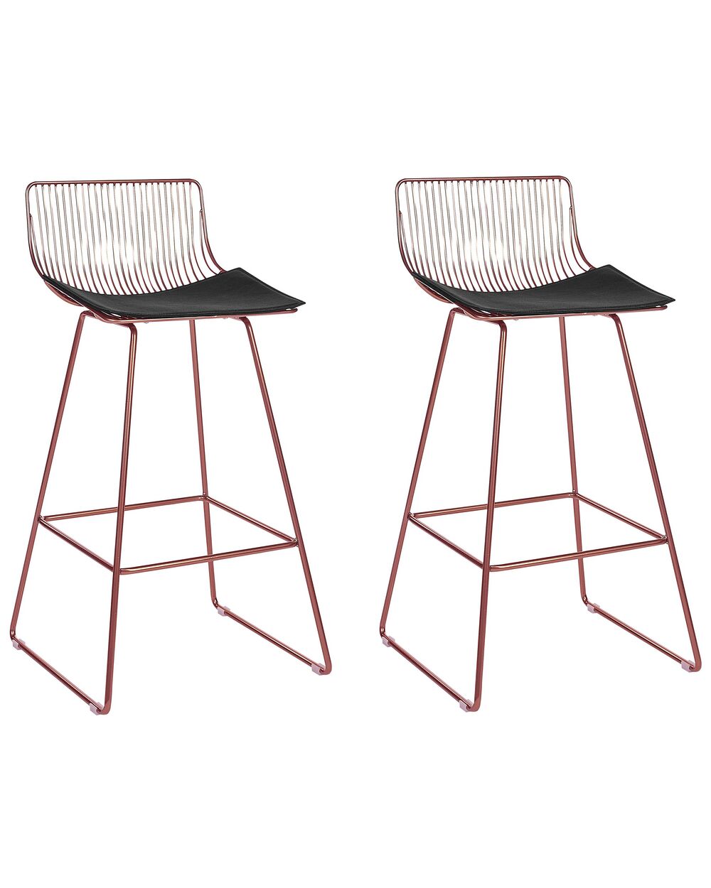 Set van 2 barstoelen FREDONIA Metaal Roségoud