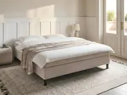 Boxspringbett ohne Kopfteil Stoff COUNTESS 180 x 200 cm Beige_1054187