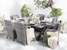 Gartenmöbel Set 6-Sitzer CASCAIS inkl. Kissen Polyrattan Grau