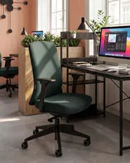 Bürostuhl KAMILON Stoff Dunkelgrün_1084821
