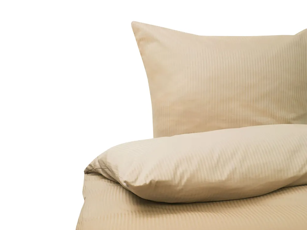 Bettwäsche-Set AVONDALE 155 x 220 cm Baumwollsatin Beige_902717