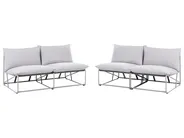Garden Sofa Set 4 Seater PICO Metal Grey_1020447