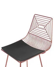 Set of 2 Bar Chairs BISBEE Metal Rose Gold_868497