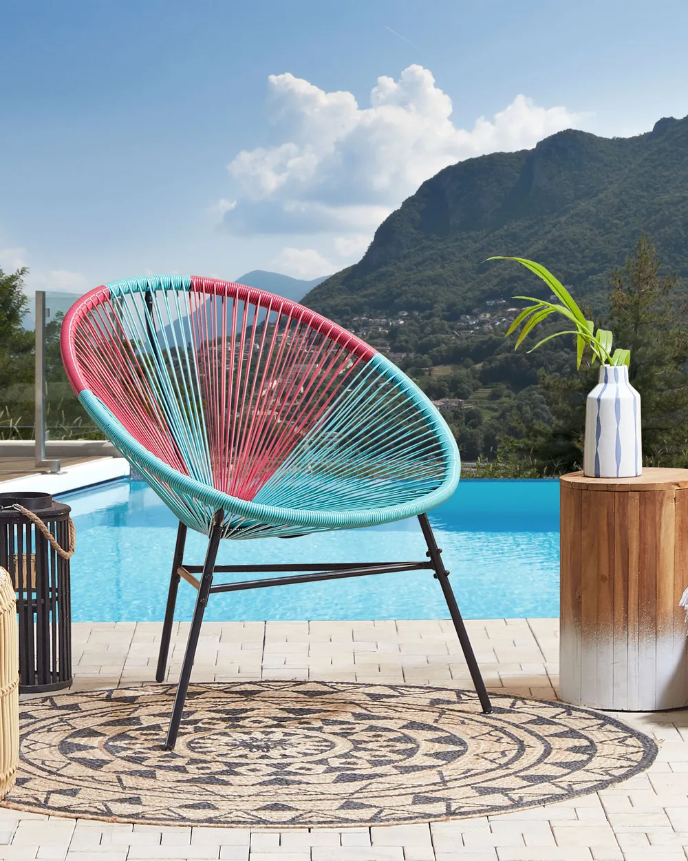 Gartenstuhl ACAPULCO Polyrattan Türkis