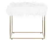 Hocker MANHATTAN Webpelz Weiß_753639