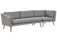 Gartensofa 3-Sitzer LORETELLO Grau rechtsseitig_872336