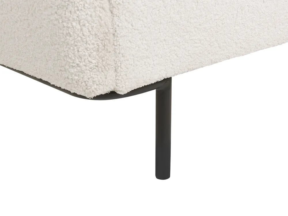 Bett mit Lattenrost Bouclé CORIO 180 x 200 cm Cremeweiß_903271
