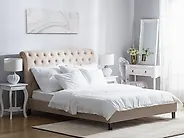 Bett mit Lattenrost Stoff REIMS 180 x 200 cm Beige_1175406