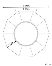 Wandspiegel ASEM 60 cm 60 cm Pappelholz Braun_827852