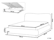 Bett mit Stauraum BLAGNAC Chenillegewebe Hellblau 160 x 200 cm_971871