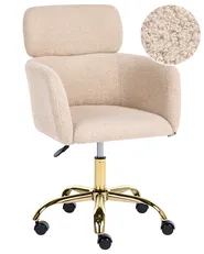 Schreibtischstuhl ALENA Bouclé Hellbeige_1083692
