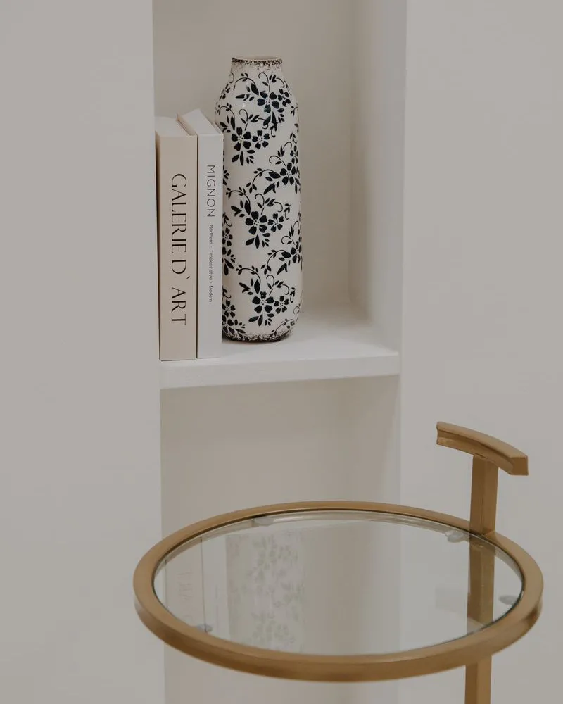 Blumenvase MULAI 30 cm Steinzeug Weiß_973816