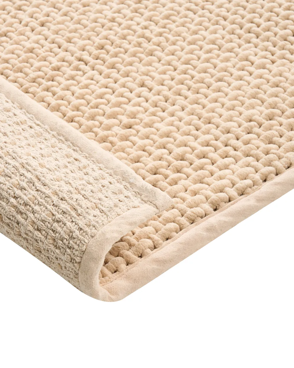 Badematte KARAD Beige 60 x 90 cm Baumwolle - Beliani.de