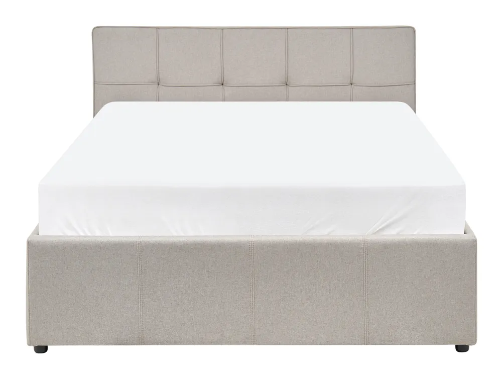 Ottoman Bed LAURESSES Fabric Taupe 120 x 200 cm (EU Small Double)_1153542