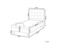 Bett verstellbar Stoff DUKE 90 x 200 cm Hellbeige_973311