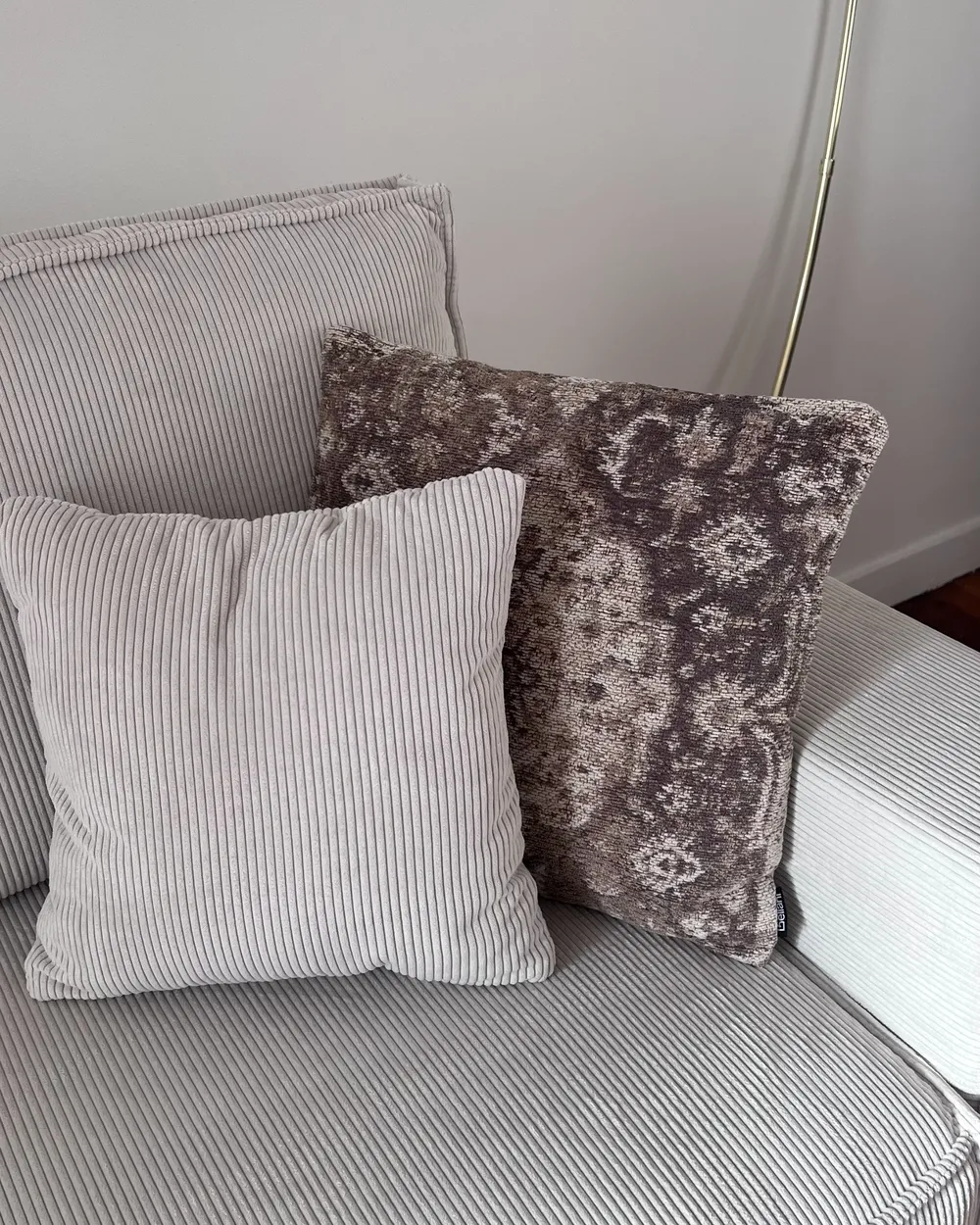 Set of 2 Decorative Cushions MIMISAL 45 x 45 cm Cotton Brown Oriental Pattern_1005174