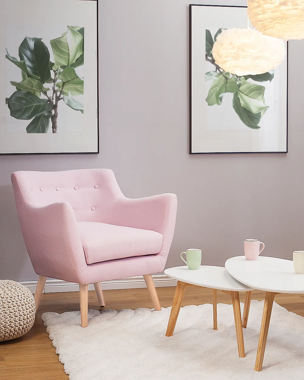 Sessel DRAMMEN Stoff Rosa_1175706