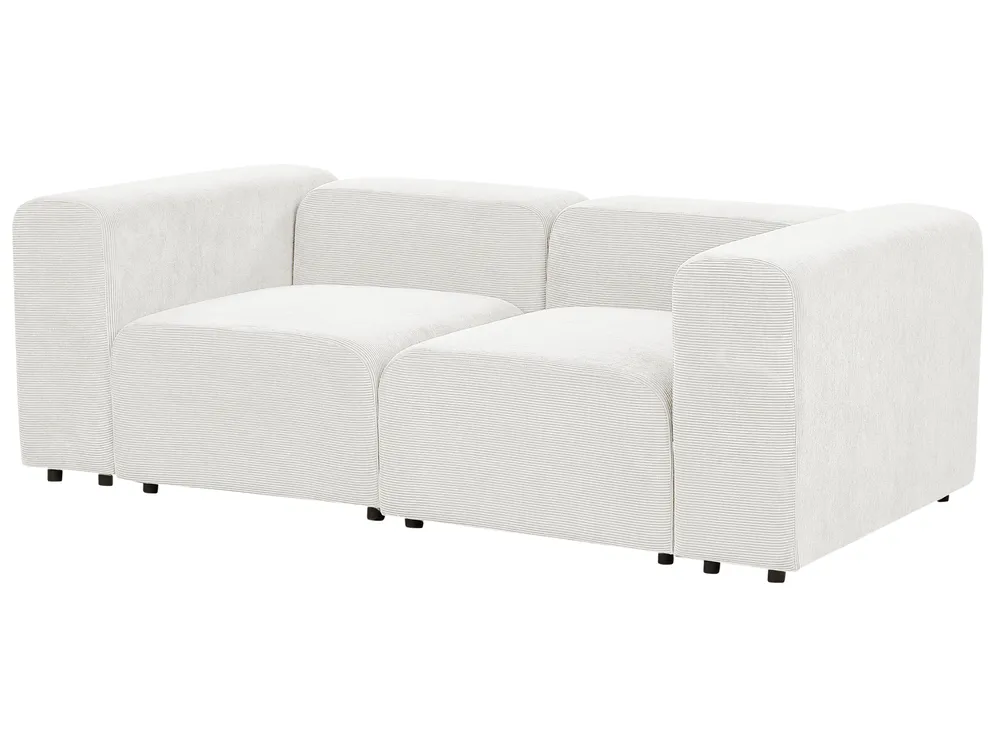 Modular Sofa 2 Seater FALSTERBO Corduroy Off-White_916079
