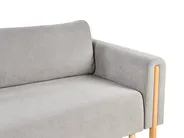Schlafsofa 3-Sitzer KVAM mit Stauraum Stoff Grau_1021932