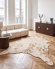 Faux Cowhide Rug BOGONG Light Beige 150 x 200 cm_1182351