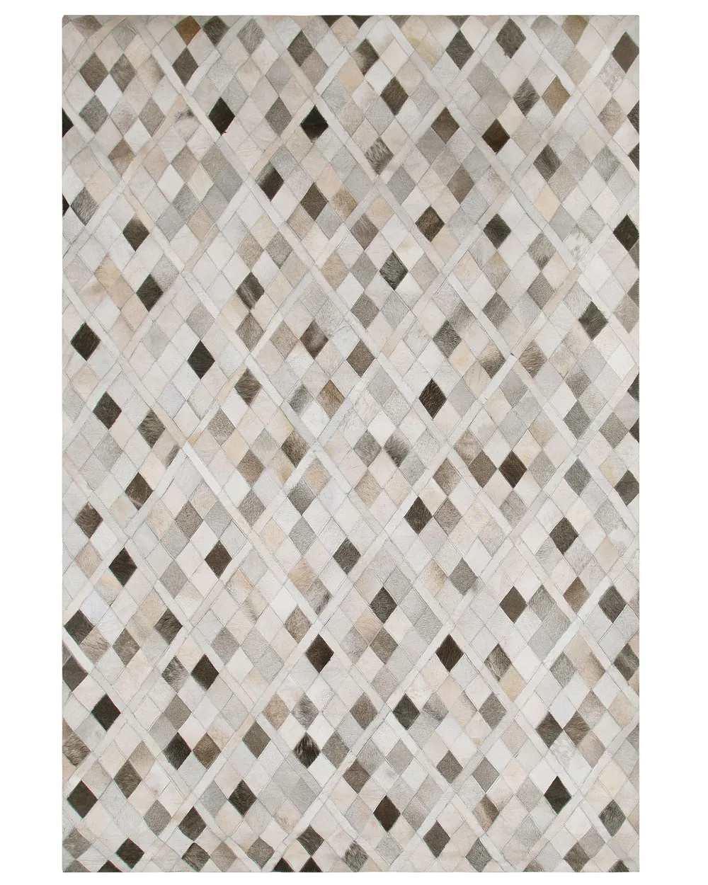 Teppich HIRKA Grau 140 x 200 cm Echtleder_765062