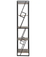 Bücherregal mit 5 Ebenen FORRES 184 cm Braun / Schwarz_726039