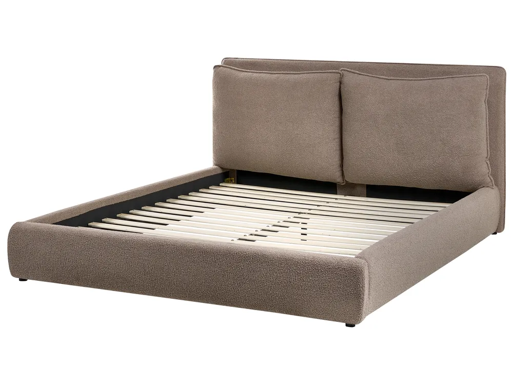 Wasserbett Bouclé BAJONNA 160 x 200 cm Braun_1010907