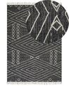 Rug KHENIFRA Black 160 x 230 cm Cotton