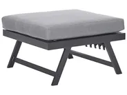 Garten Ecksofa mit Tisch 5-Sitzer COCCORINO Metall Grau_853540