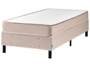 Boxspringbett ohne Kopfteil Stoff COUNTESS 90 x 200 cm Beige_1054086