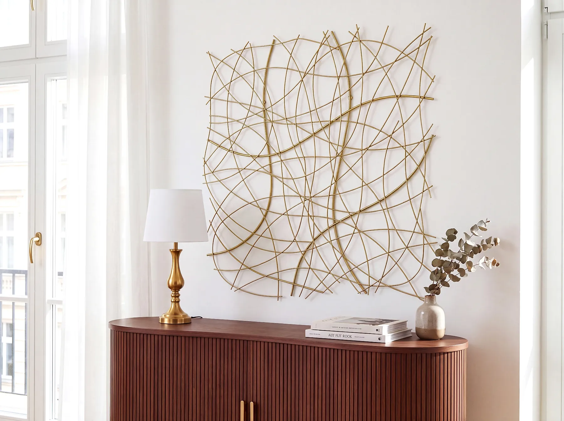 Wall Decor ACATITA 78 cm Metal Gold_1182687