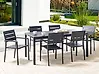 Gartenmöbel Set 6-Sitzer VERNIO Schwarz