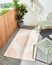 Tuintapijt HUBLI Beige 80 x 150 cm_1188321