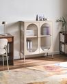 Sideboard mit Glastüren SARRE 90 cm Metall Beige
