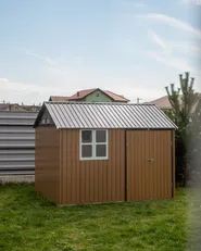 Gerätehaus NOCCIANO 313 cm 220 cm Metall Braun_1072134