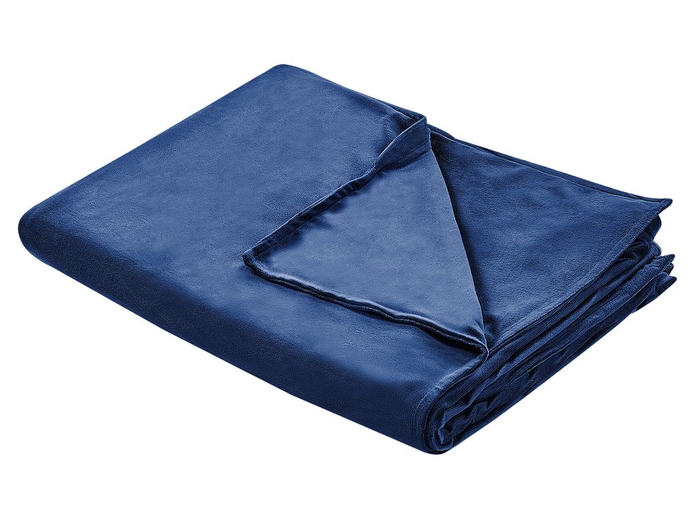 Housse de couverture lestée RHEA 135 x 200 cm Polyester Bleu marine