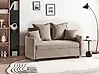 Schlafsofa 2-Sitzer HOVIN Stoff Taupe