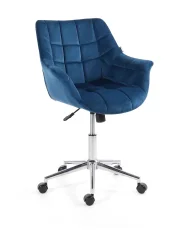 Desk Chair LABELLE Velvet Navy Blue_1156749