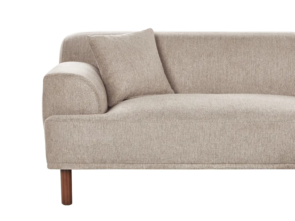 Ecksofa 3-Sitzer HOLT mit Ottomane Stoff Taupe linksseitig_959246