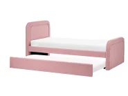 Ausziehbett Bouclé RAYSSAC 90 x 200 cm Rosa_1087325