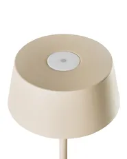 Kabellose LED Tischlampe GUDER mit Dimmer Metall Beige_1042262