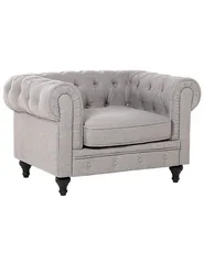Armchair CHESTERFIELD Fabric Light Grey_675637