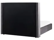 Ottoman Bed LUBBON Velvet Grey 160 x 200 cm (EU King Size)_766871