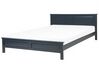 Bett mit Lattenrost Kiefernholz OLIVET 180 x 200 cm Dunkelblau